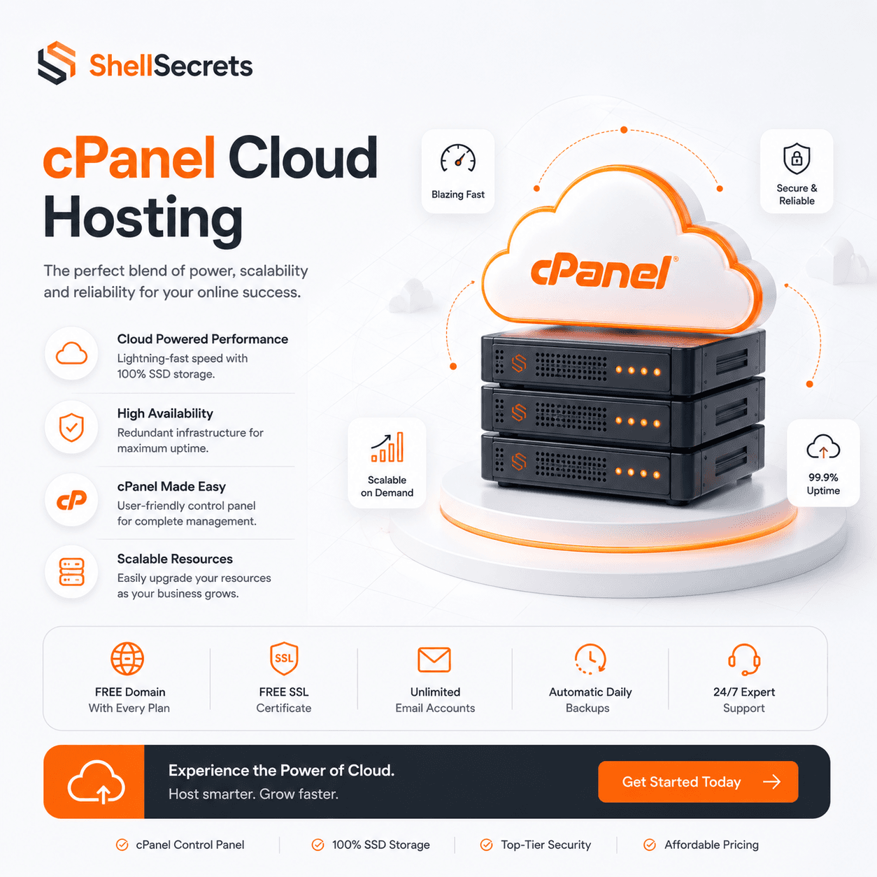 Cloud hosting illustration