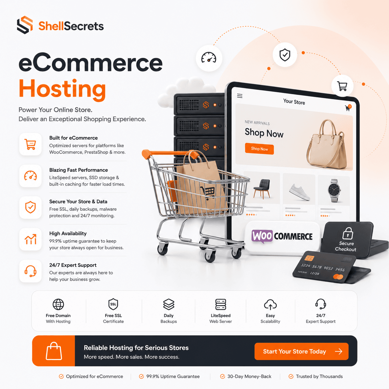 eCommerce hosting illustration