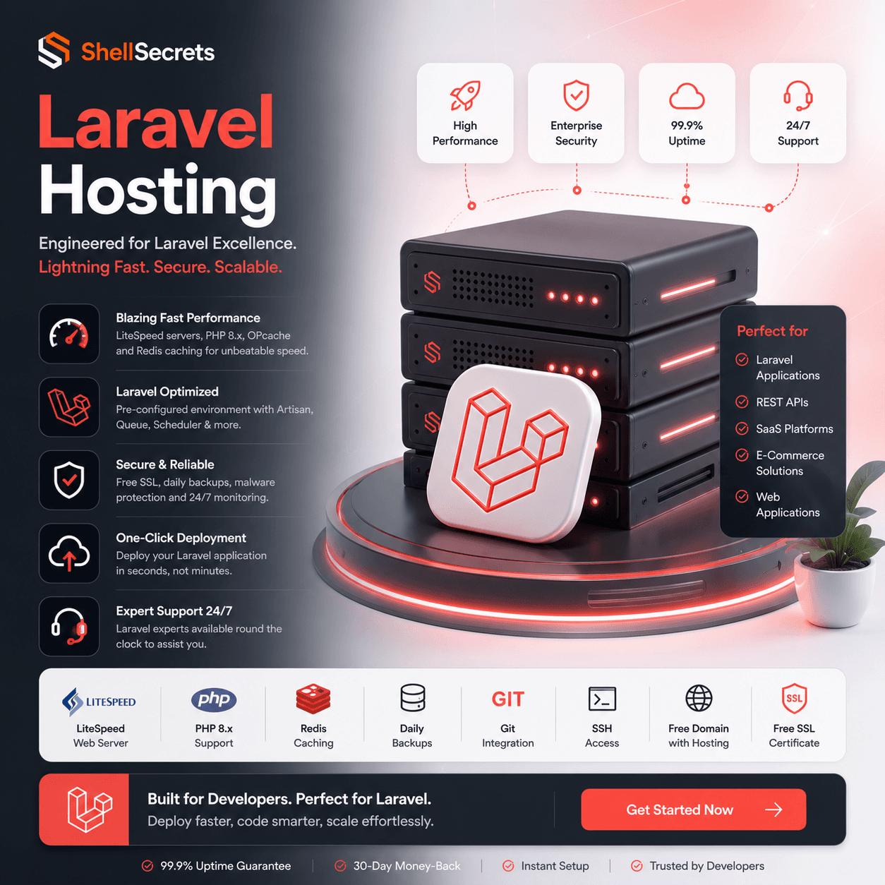 Laravel hosting illustration