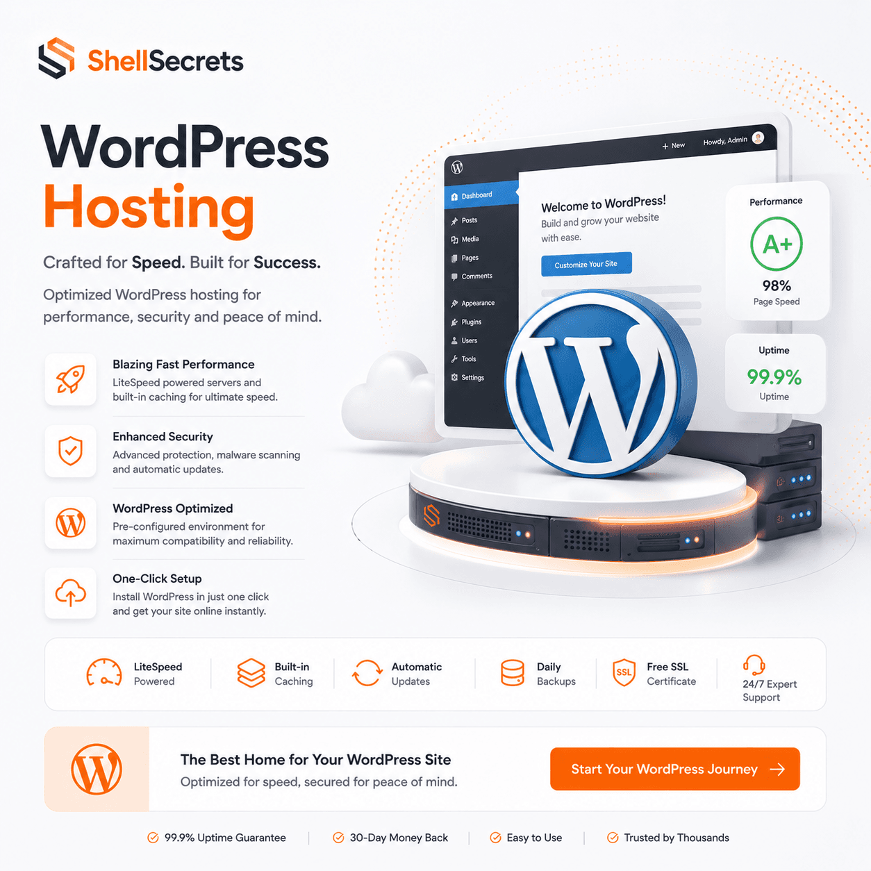 WordPress hosting illustration